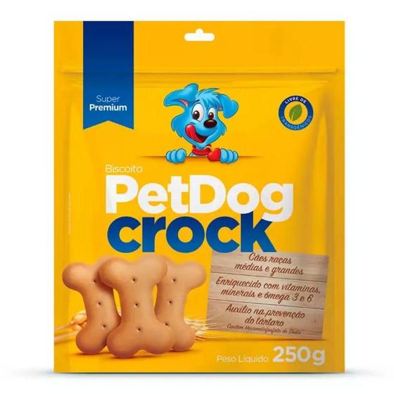 Imagem de Biscoito Super Premium Petdog Crock - Natural 250G