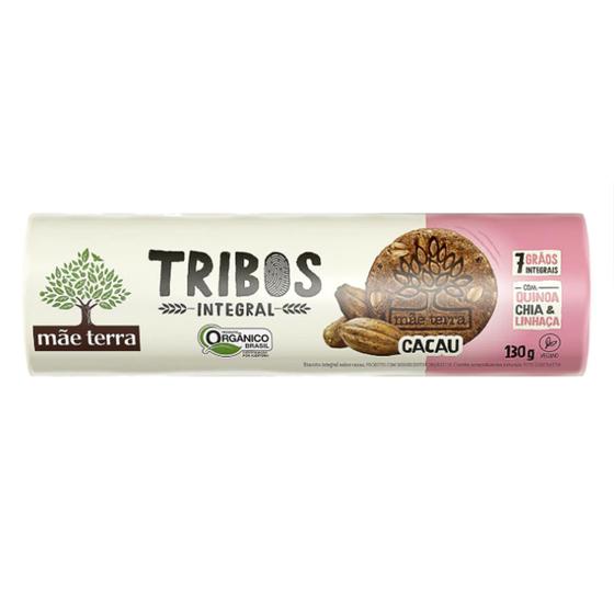 Biscoito Tribos Orgânico Cacau 130g - Mãe Terra Menor preço em Biscoito Tribos Orgânico Cacau 130g - Mãe Terra