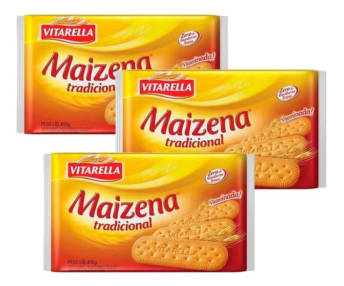 Imagem de Biscoito Vitarella Maizena Kit 3