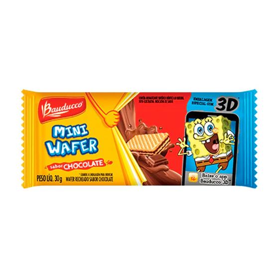 Imagem de Biscoito Wafer Bauducco Sabor Chocolate 30g