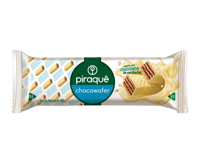 Imagem de Biscoito Wafer Piraquê Chocowafer com Cobertura Chocolate Branco 100,8g