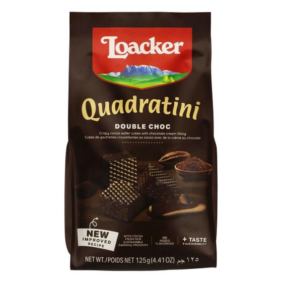 Imagem de Biscoito Wafer Quadratini Double Chocolate LOACKER 125g
