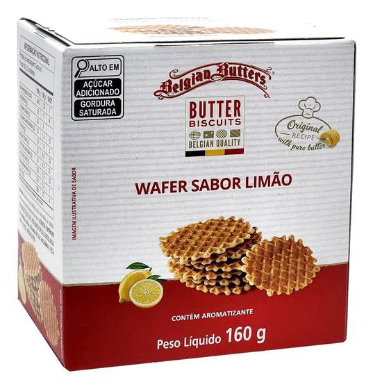 Imagem de Biscoito Wafer Sabor Limão Belgian Butters 160g Belga