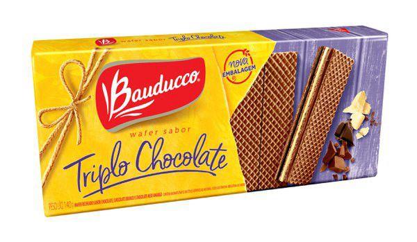 Imagem de Biscoito Wafer Triplo Chocolate BAUDUCCO 140g