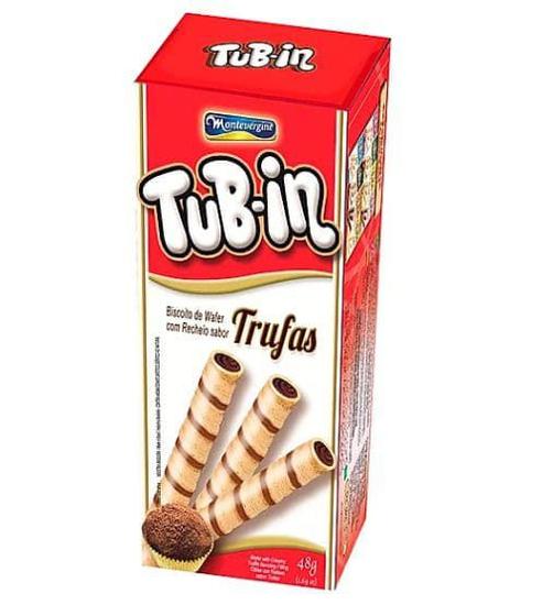 Imagem de Biscoito Wafer Tubo Recheado Tub-in Tubinho 48g