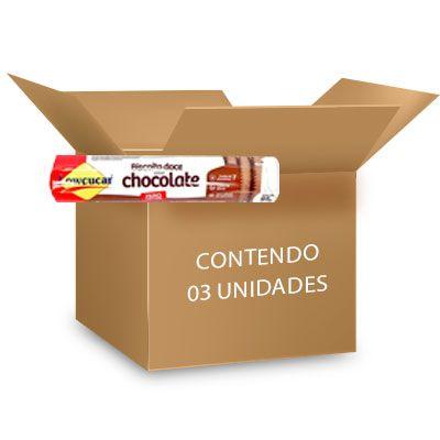 Imagem de Biscoito Zero Lactose, Zero Açúcar Chocolate Lowçucar contendo 3 pacotes de 95g cada
