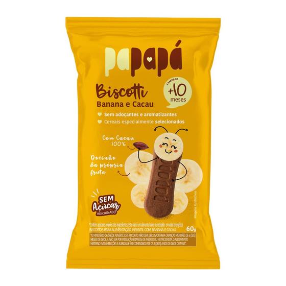 Imagem de Biscotti Papapá 10+ Meses Sabor Banana e Cacau 60g