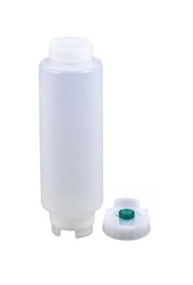 Imagem de Bisnaga 473 ml (16 Oz) FIFO Bootle Canadá Original Bico NSF Com Válvula Removível VERDE Para Molhos e Caldas de Consistência Líquida
