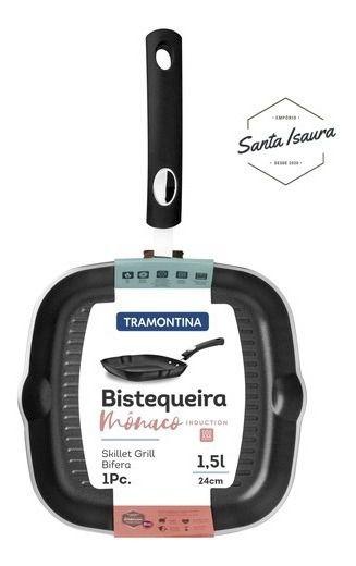 Bistequeira Tramontina Mônaco Induction Antiad Starflon 24cm Menor preço em Bistequeira Tramontina Mônaco Induction Antiad Starflon 24cm