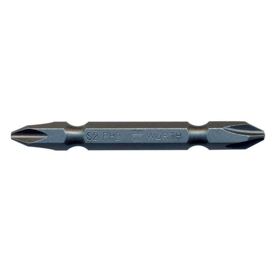 Imagem de Bit Magnético Ponta Dupla PH2 Torque Alto 65mm Embalagem com 10 Unidades  Wurth  0614176101  Kit