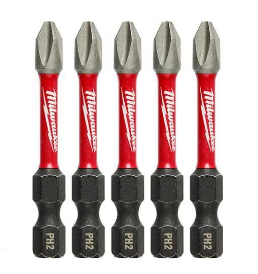 Imagem de Bit Philips PH2 x 50mm com 5 peças MILWAUKEE 48-32-4602