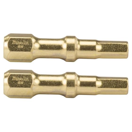 Imagem de Bits de Torção Allen Hexagonal 4,0 30mm Makita Impact Gold B-42341 com 2 Bits