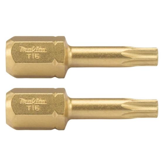 Imagem de Bits de Torção Torx T15 25mm Makita Impact Gold B-28400 com 2 Bits