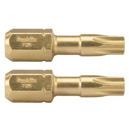 Imagem de Bits de Torção Torx T25 25mm Makita Impact Gold B-28422 com 2 Bits