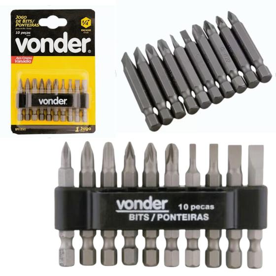 Imagem de Bits/ponteira crv c/10pc enc 1/4" vonder