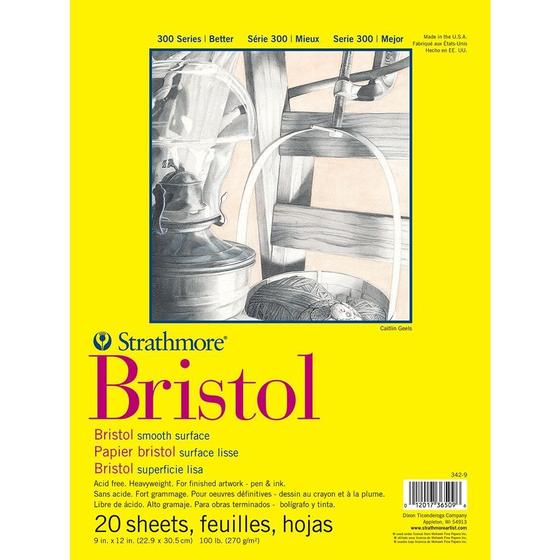 Imagem de Bl Strathmore Bristol Liso 270g 22,9x30,5 20f 1 ed