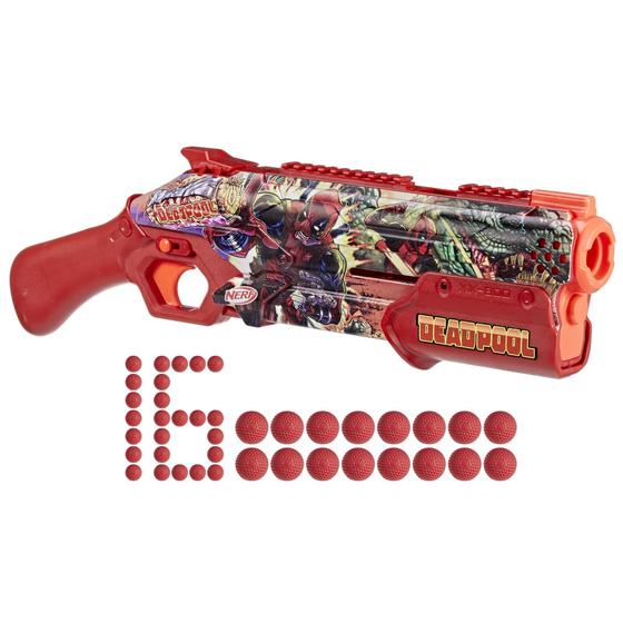Imagem de Blaster Nerf Marvel Deadpool - 16 Tiros Accu-Rounds Rival (14+)