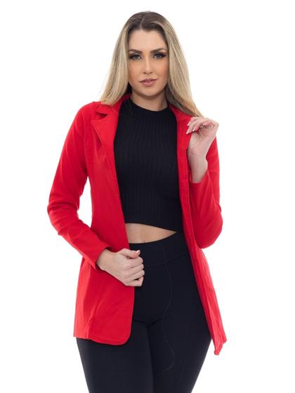 Imagem de Blazer Bengaline Feminino Acinturado Social Modelo Premium