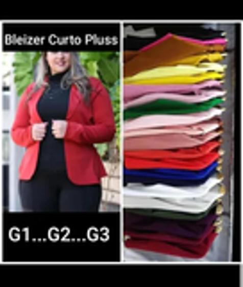 Imagem de Blazer Blaser Plus Size Moda Tendência Elegante Feminino Clássico Charmosa Neopreme Extra