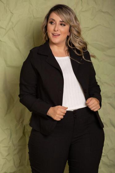 Imagem de Blazer Camille Black Plus Size - Domenica Solazzo