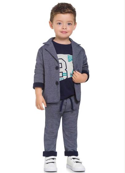 Imagem de Blazer Casaco Infantil Menino Brandili Manga Longa