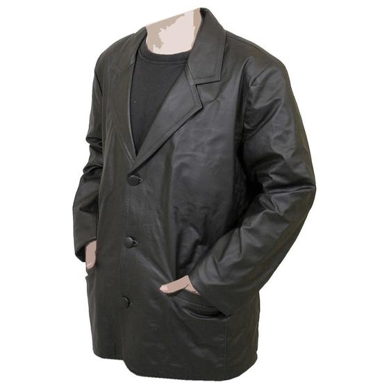 Imagem de Blazer de Couro Masculino SV4013 - Preto