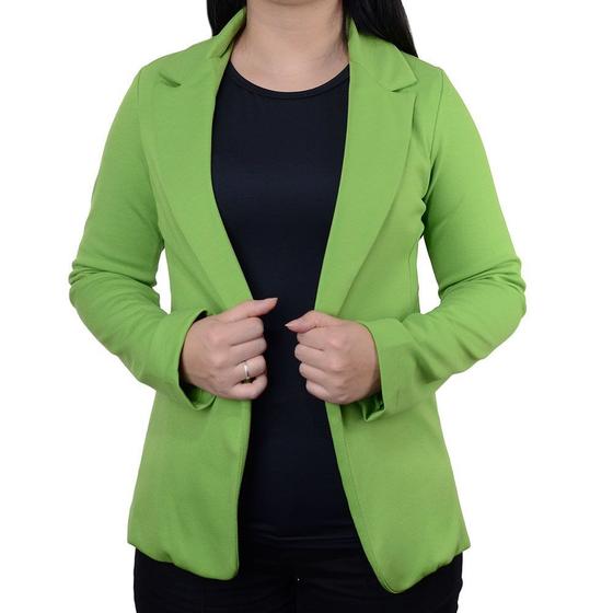 Imagem de Blazer Feminino Champagne Ponto Roma Verde Fauna - 23100123