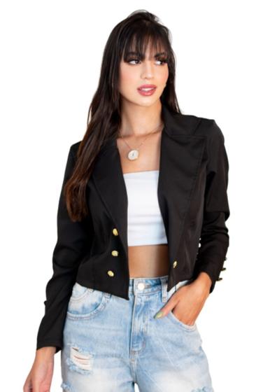 Blazer Feminino Curto Acinturado Maxxi Sem Forro Cores - MEIMI AMORES ...