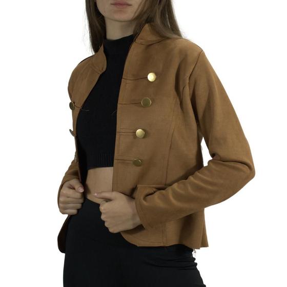 Blazer militar fashion feminino