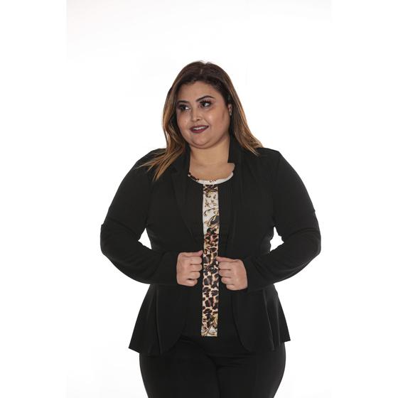 Imagem de Blazer liso PLUS SIZE roupa feminina tamanho grande cod 047l