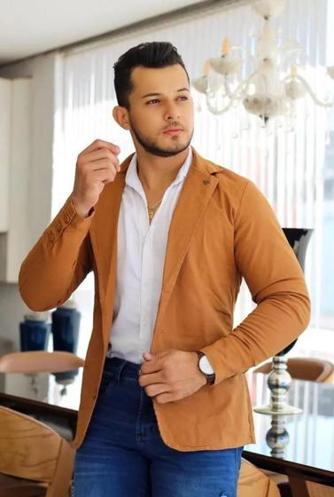 Imagem de blazer masculino slim fit luxo