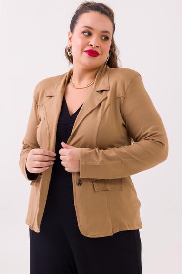 Imagem de Blazer Plus Size Melanie Marrom Cess - EGG - Marrom