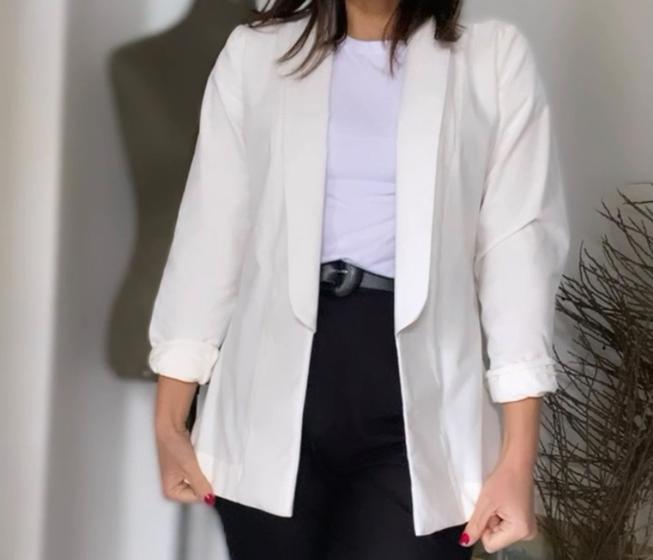 Imagem de Blazer Savannah linho 32% e algodão 68% off white