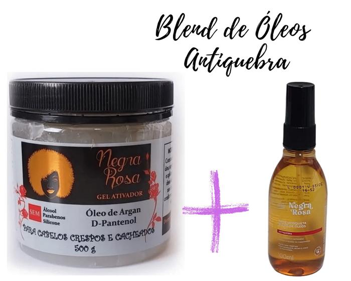 Imagem de Blend de Óleos Negra Rosa + Gel Ativador 500g Cachos Super Hidratados