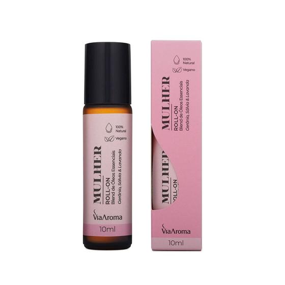Imagem de Blend Mulher - Óleo Essencial Gerânio, Sálvia e Lavanda - Roll on 10ml Via Aroma