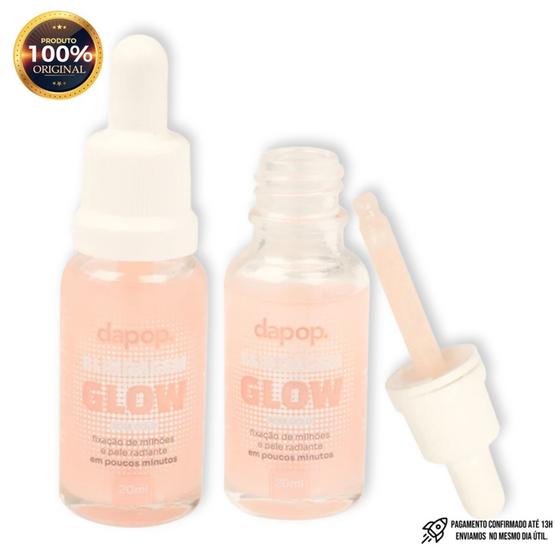 Imagem de Blindagem Glow da Dapop Rose Gold Fixação Perfeita e Pele Radiante