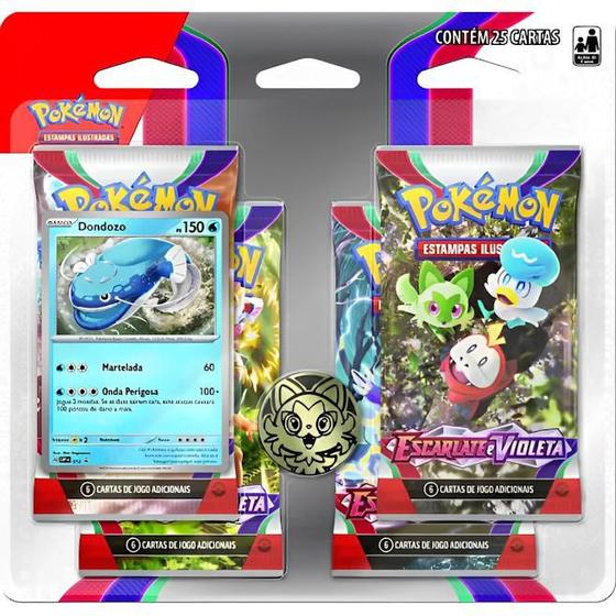 Imagem de Blister Quádruplo Dondozo/Arcanine Escarlate E Violeta Copag