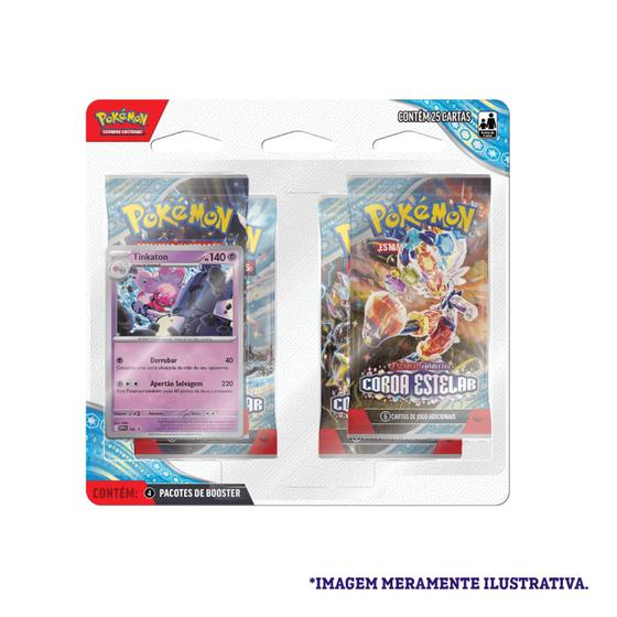 Imagem de Blister Quadruplo Pokémon TCG Tinkaton Escarlate E Violeta 7 Coroa Estelar - Copag