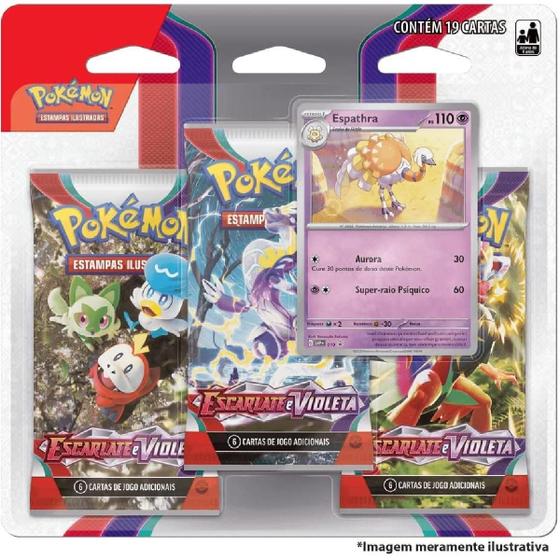 Imagem de Blister Triplo Pokemon Escarlate E Violeta 1 Espathra Copag