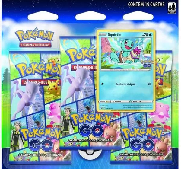 Imagem de Blister Triplo Pokémon GO Squirtle 19 Cartas - Copag SKU 28337