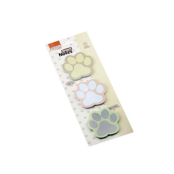 Imagem de Bloco Adesivo BRW Smart Notes Tokens Pets 03 Blocos com 25 Folhas