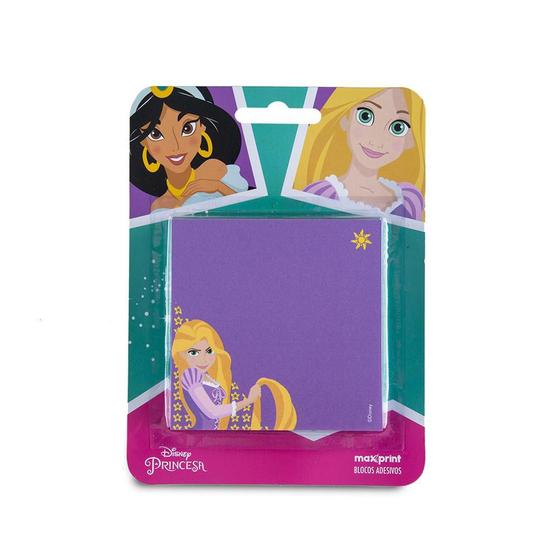 Imagem de Bloco Adesivo Post-it Kit Princesas Jasmine Aurora Maxprint Azul e Roxo