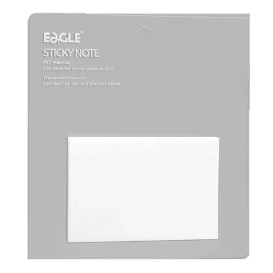 Imagem de Bloco adesivo transparente tysn7603 sticky notes 100x75mm 100 folhas eagle