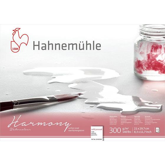 Imagem de Bloco Aquarela Harmony 300g/m  Cold Pressed 21x29,7cm 12fls Hahnemuhle 10628040