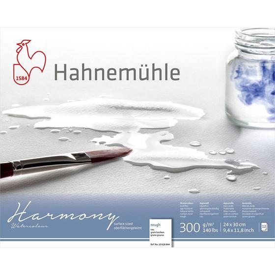 Imagem de Bloco Aquarela Harmony 300g/m  Rough 24x30cm 12fls Hahnemuhle 10628844