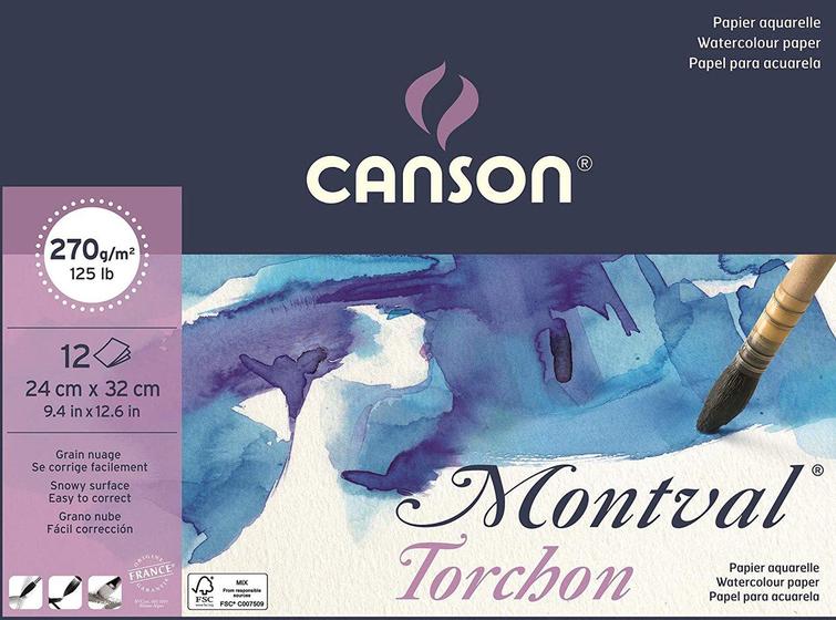 Imagem de Bloco Aquarela Montval Torchon 270g Canson