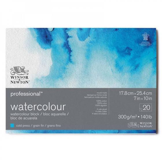 Imagem de Bloco Aquarela Winsor & Newton 300g/m² 17,8X25,4cm 100% Algodão