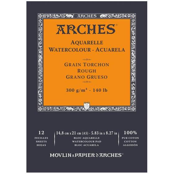 Imagem de Bloco Aquarelle Arches 5100 300gr Torchon Canson