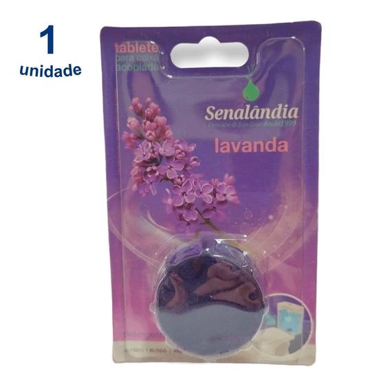 Imagem de Bloco Caixa Acoplada Lavanda Detergente Sanitário 45g Perfuma Limpa Marca Senalândia - Envio Já
