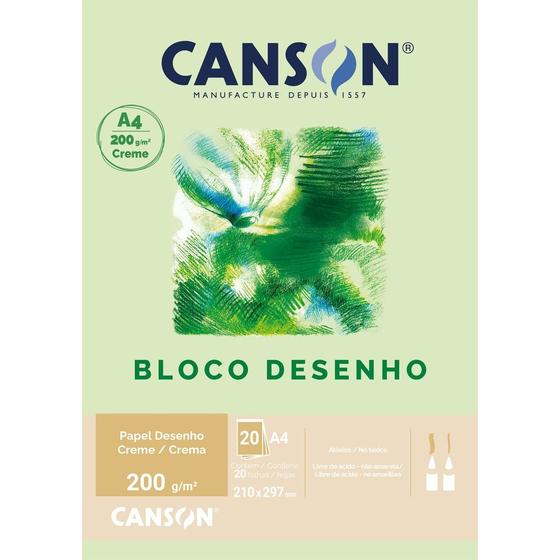 Imagem de Bloco Canson 200 g/m² 20 Fls A4 Creme